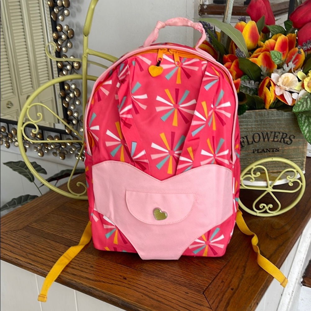 NWOT Pink and yellow backpack